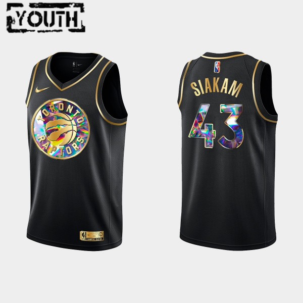 NBA Toronto Raptors Trikot Pascal Siakam 43 Nike 2021-22 Schwarz Golden Edition 75th Anniversary Diamond Swingman - Kinder NBA Toronto Raptors Trikot Pascal Siakam 43 Nike 2021-22 Schwarz Golden Edition 75th Anniversary Diamond Swingman - Kinder